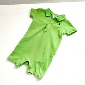 Ralph Lauren Lime Green Polo Romper Size 9 months